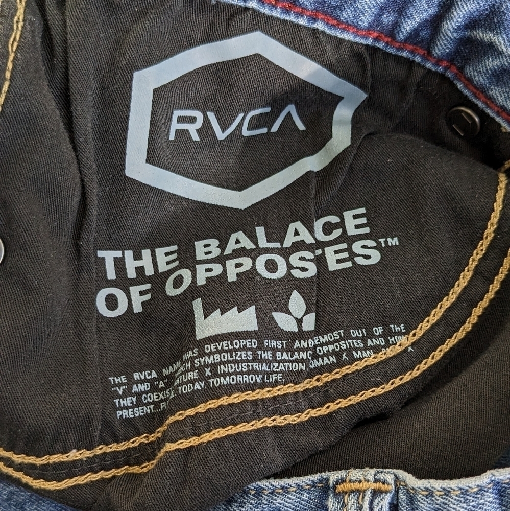 RVCA Daggers Fit Jeans Size 34 Gorpcore Outdoors - Picture 6 of 10